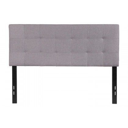 BLNK Bedford Fabric Tufted Upholstered Headboard - Light Gray, Full Size