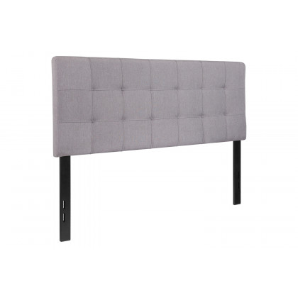 BLNK Bedford Fabric Tufted Upholstered Headboard - Light Gray, Full Size