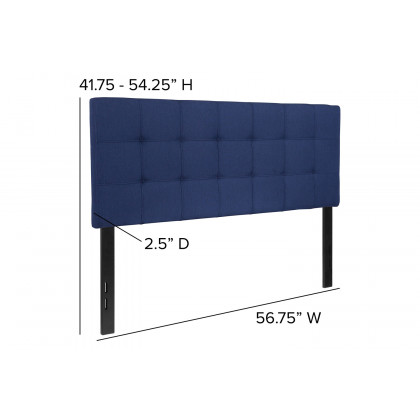 BLNK Bedford Fabric Tufted Upholstered Headboard - Navy, Full Size