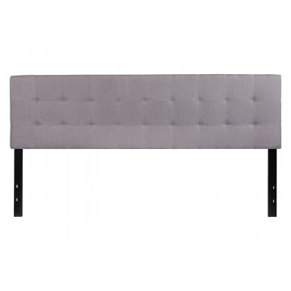 BLNK Bedford Fabric Tufted Upholstered Headboard - Light Gray, King Size
