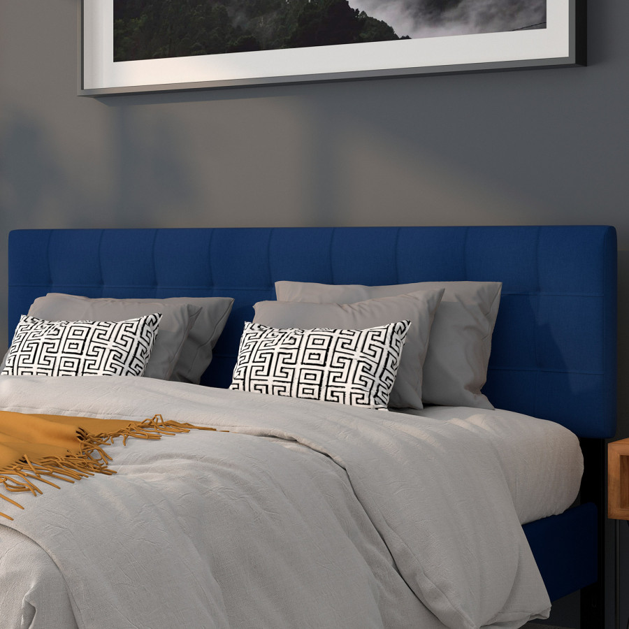 BLNK Bedford Fabric Tufted Upholstered Headboard - Navy, King Size