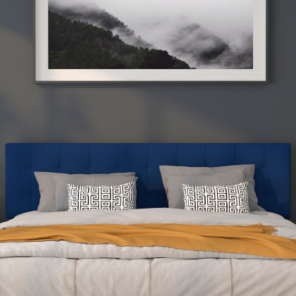 BLNK Bedford Fabric Tufted Upholstered Headboard - Navy, King Size