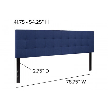 BLNK Bedford Fabric Tufted Upholstered Headboard - Navy, King Size