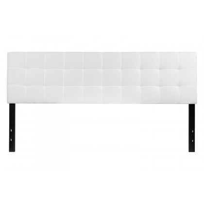 BLNK Bedford Fabric Tufted Upholstered Headboard - White, King Size