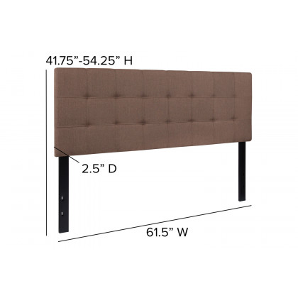 BLNK Bedford Fabric Tufted Upholstered Headboard - Camel, Queen Size