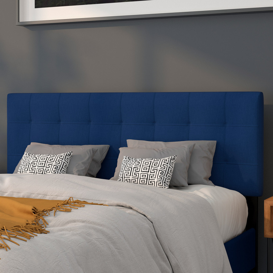 BLNK Bedford Fabric Tufted Upholstered Headboard - Navy, Queen Size