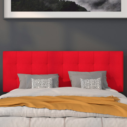 BLNK Bedford Fabric Tufted Upholstered Headboard - Red, Queen Size