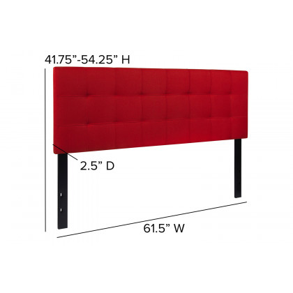 BLNK Bedford Fabric Tufted Upholstered Headboard - Red, Queen Size