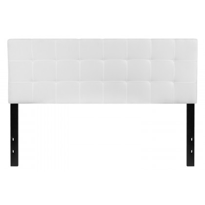 BLNK Bedford Fabric Tufted Upholstered Headboard - White, Queen Size