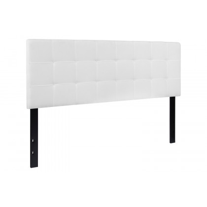 BLNK Bedford Fabric Tufted Upholstered Headboard - White, Queen Size