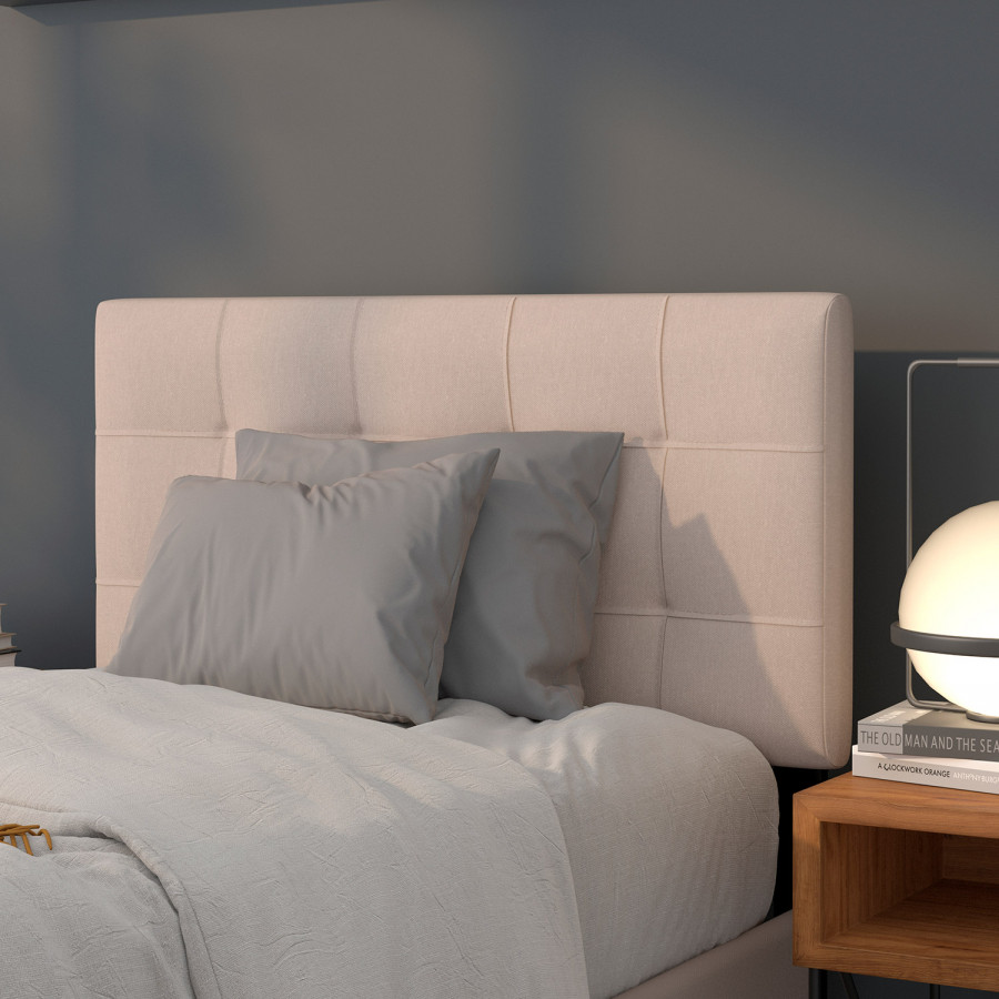 BLNK Bedford Fabric Tufted Upholstered Headboard - Beige, Twin Size