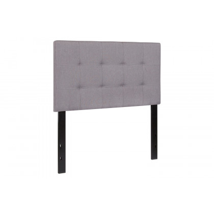 BLNK Bedford Fabric Tufted Upholstered Headboard - Light Gray, Twin Size