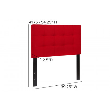 BLNK Bedford Fabric Tufted Upholstered Headboard - Red, Twin Size