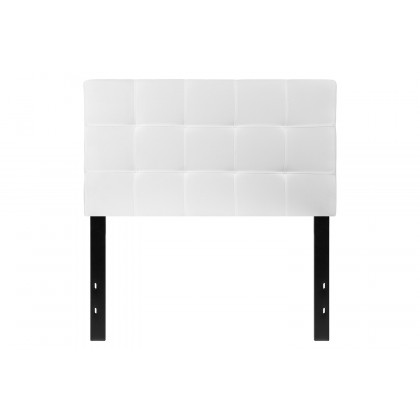 BLNK Bedford Fabric Tufted Upholstered Headboard - White, Twin Size