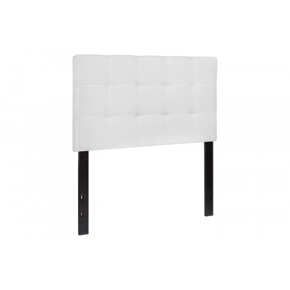 BLNK Bedford Fabric Tufted Upholstered Headboard - White, Twin Size