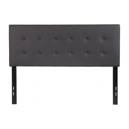 BLNK Lennox Vinyl Tufted Upholstered Headboard - Gray, Full Size