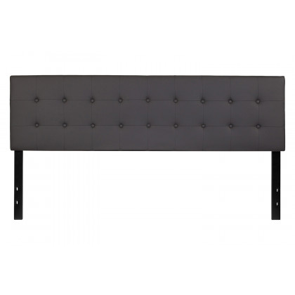BLNK Lennox Vinyl Tufted Upholstered Headboard - Gray, King Size