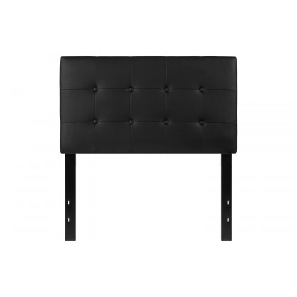 BLNK Lennox Vinyl Tufted Upholstered Headboard - Black, Twin Size
