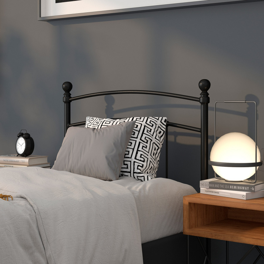 BLNK Woodstock Metal Decorative Headboard - Black, Twin Size