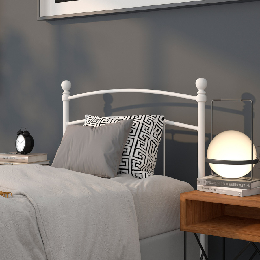 BLNK Woodstock Metal Decorative Headboard - White, Twin Size