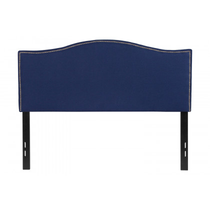 BLNK Lexington Fabric Upholstered Headboard with Accent Nail Trim - Navy, Full Size