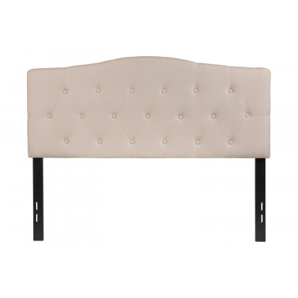 BLNK Cambridge Fabric Tufted Upholstered Headboard - Beige, Full Size