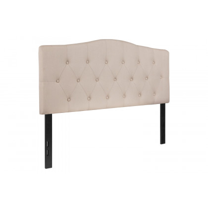 BLNK Cambridge Fabric Tufted Upholstered Headboard - Beige, Full Size