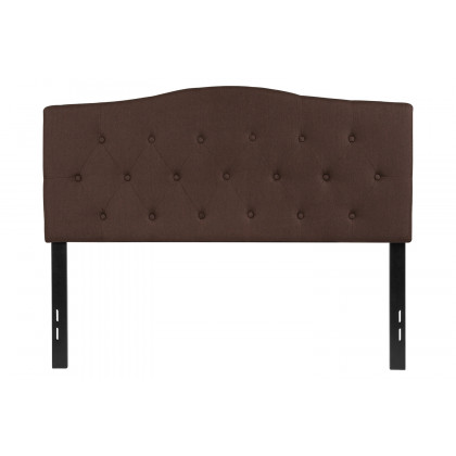 BLNK Cambridge Fabric Tufted Upholstered Headboard - Dark Brown, Full Size