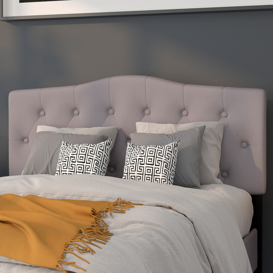 BLNK Cambridge Fabric Tufted Upholstered Headboard - Light Gray, Full Size
