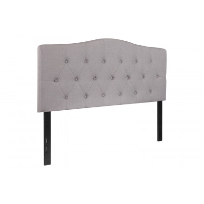 BLNK Cambridge Fabric Tufted Upholstered Headboard - Light Gray, Full Size