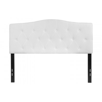 BLNK Cambridge Fabric Tufted Upholstered Headboard - White, Full Size
