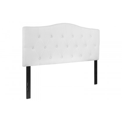 BLNK Cambridge Fabric Tufted Upholstered Headboard - White, Full Size