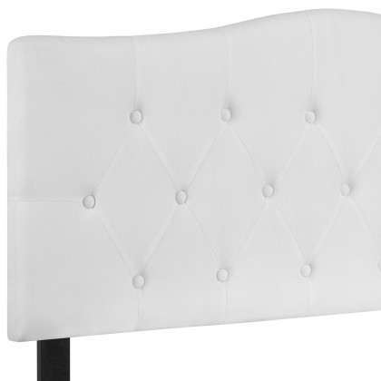 BLNK Cambridge Fabric Tufted Upholstered Headboard - White, Full Size