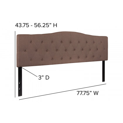 BLNK Cambridge Fabric Tufted Upholstered Headboard - Camel, King Size