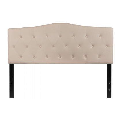 BLNK Cambridge Fabric Tufted Upholstered Headboard - Beige, Queen Size