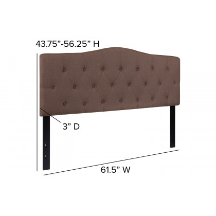 BLNK Cambridge Fabric Tufted Upholstered Headboard - Camel, Queen Size