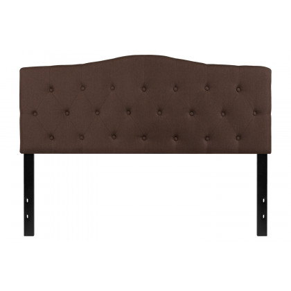 BLNK Cambridge Fabric Tufted Upholstered Headboard - Dark Brown, Queen Size