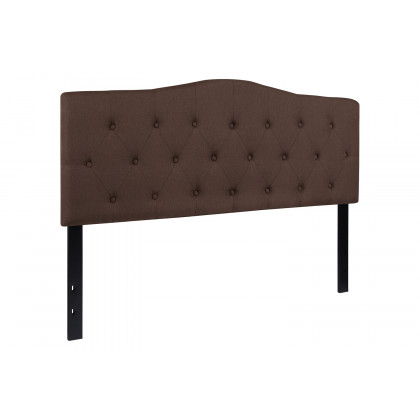 BLNK Cambridge Fabric Tufted Upholstered Headboard - Dark Brown, Queen Size