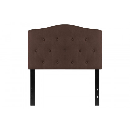 BLNK Cambridge Fabric Tufted Upholstered Headboard - Dark Brown, Twin Size