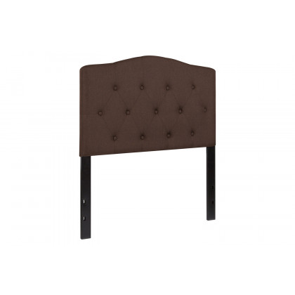 BLNK Cambridge Fabric Tufted Upholstered Headboard - Dark Brown, Twin Size