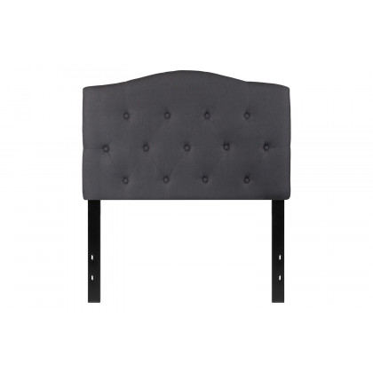 BLNK Cambridge Fabric Tufted Upholstered Headboard - Dark Gray, Twin Size