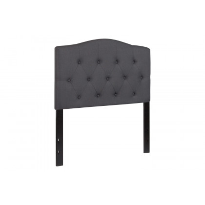 BLNK Cambridge Fabric Tufted Upholstered Headboard - Dark Gray, Twin Size
