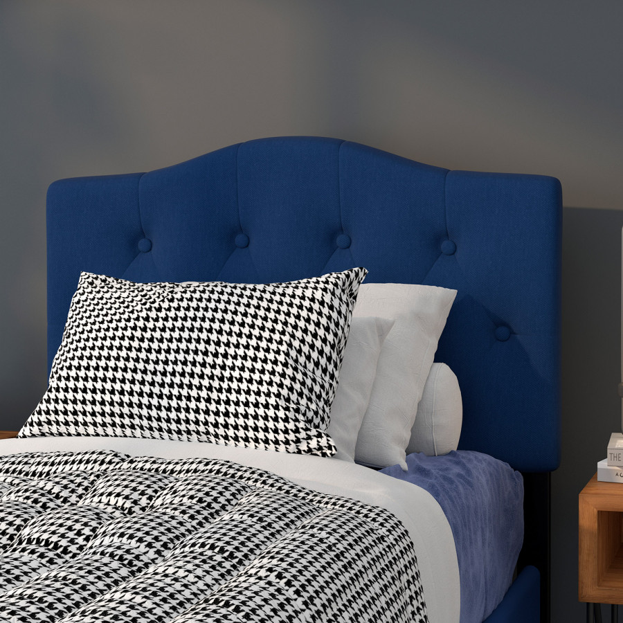 BLNK Cambridge Fabric Tufted Upholstered Headboard - Navy, Twin Size