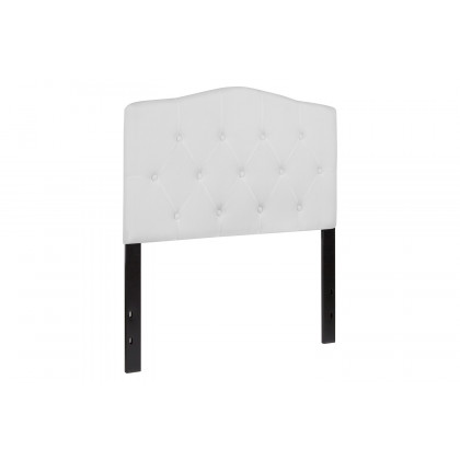 BLNK Cambridge Fabric Tufted Upholstered Headboard - White, Twin Size