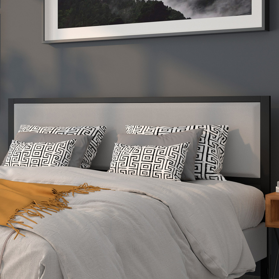 BLNK Melbourne Fabric Upholstered Headboard - Light Gray, King Size