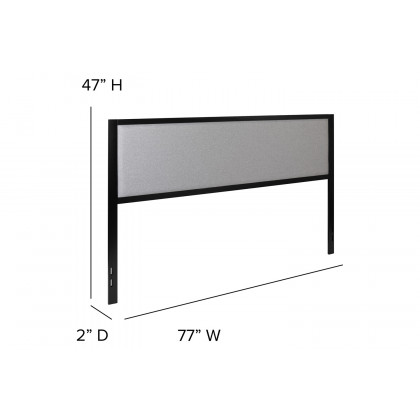 BLNK Melbourne Fabric Upholstered Headboard - Light Gray, King Size