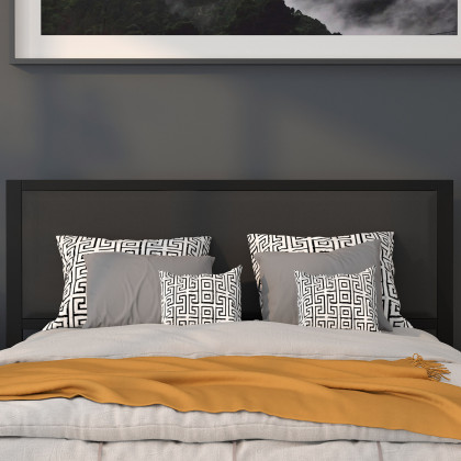 BLNK Melbourne Fabric Upholstered Headboard - Black, Queen Size