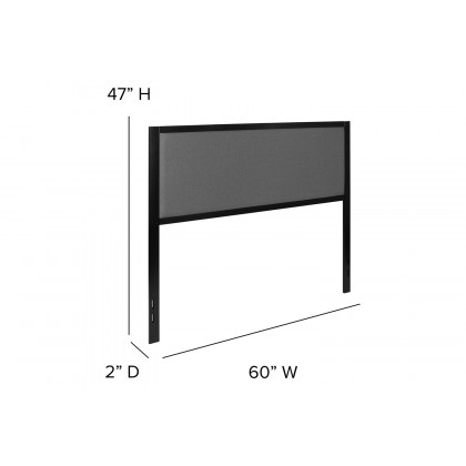 BLNK Melbourne Fabric Upholstered Headboard - Dark Gray, Queen Size