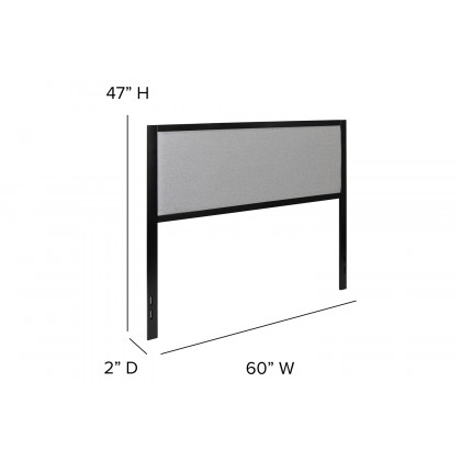 BLNK Melbourne Fabric Upholstered Headboard - Light Gray, Queen Size