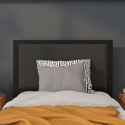 BLNK Melbourne Fabric Upholstered Headboard - Black, Twin Size